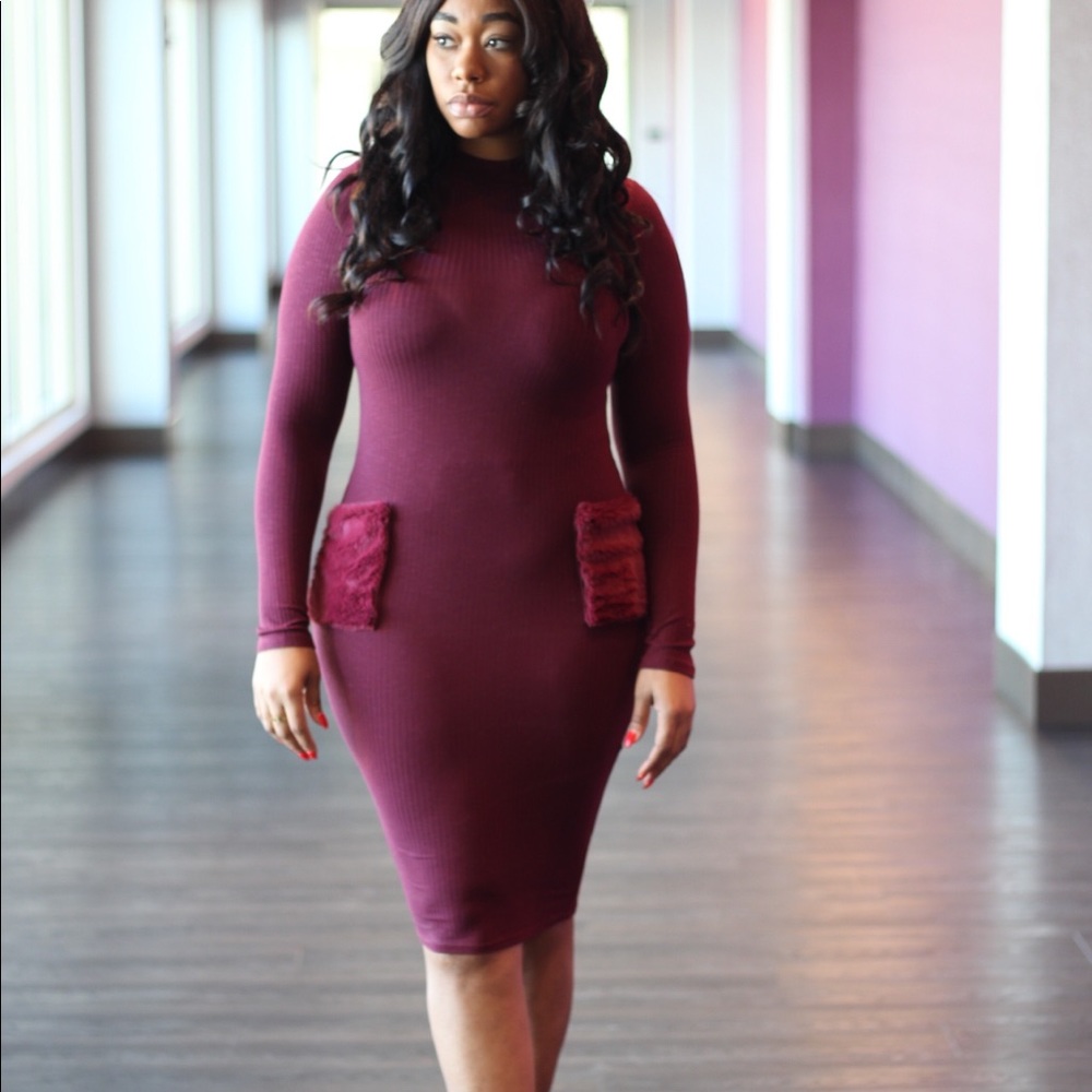 Knit Cranberry Dress